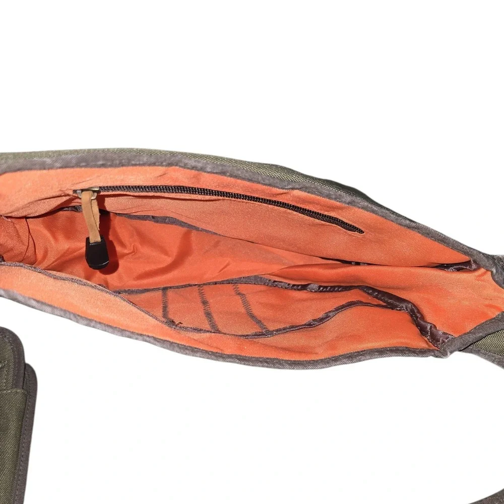 Life is Good‎ Messenger Bag Unisex Canvas Crossbody Hiking Travel Olive Green OS